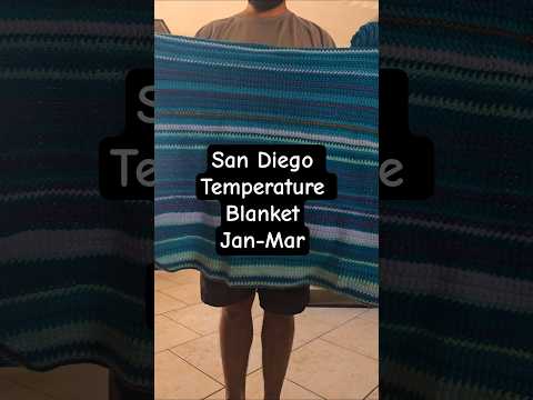 San Diego Temperature Blanket Jan-Mar #crochetblanket #crochet #crochetguy #temperatureblanket2025