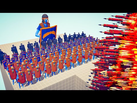 100x SHIELD ARMY 💎 VS 👹 EVERY GOD / Totally Accurate Battle Simulator ( TABS )