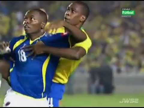 Eliminatorias Mundial 2010: Brasil 0-0 Colombia (15/10/2008). Narración en español.