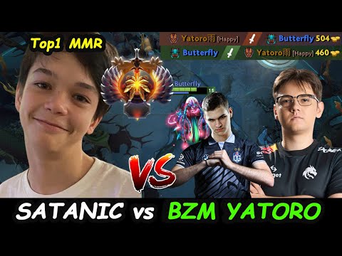 Satanic Wonderkid New Top1 MMR vs Yatoro Bzm Epic Game Dota 2 Server EU