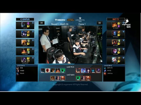 CJ vs SKT Game 1 Highlights - CJ ENTUS vs SK TELECOM T1 - Week 4 LCK Champions Korea Summer 2015