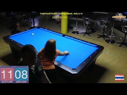 9 Ball Scotch Doubles Challenge Match : Race to 11