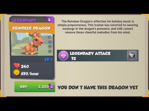 ❤ How to breed LEGENDARY REINDEER Dragon. Dragon mania legends.