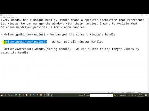 Switch to a specific window by using windowhandle method