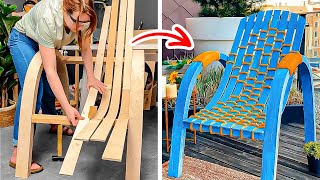 So baut man Gartenmöbel: DIY Stuhl für den Frühling