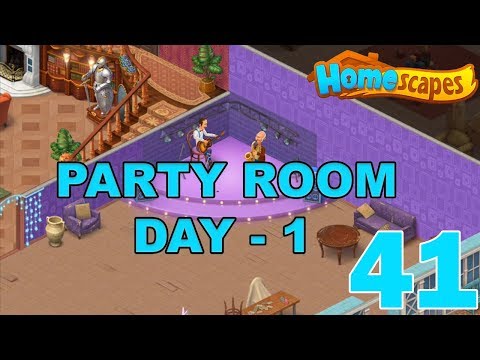 HOMESCAPES STORY WALKTHROUGH - ( PARTY ROOM - DAY 1 ) GAMEPLAY - ( iOS | Android ) #41