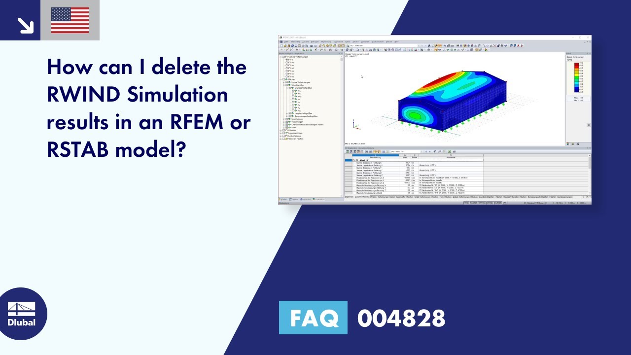 FAQ 004828 | How can I delete the RWIND Simulation results in an RFEM or RSTAB model?