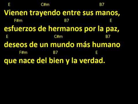 CANTOS PARA MISA - VIENEN CON ALEGRIA - ENTRADA - ACORDES Y LETRA