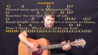Margaritaville (Jimmy Buffett) Strum Guitar Cover Lesson with Lyrics/Chords