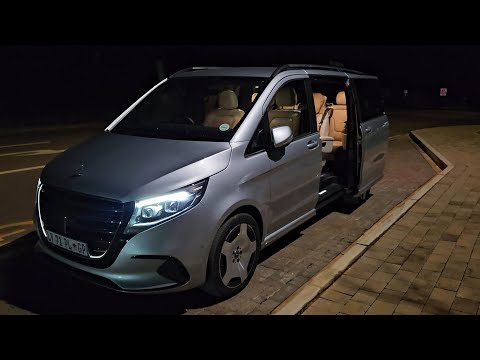 Night Features and POV Drive - 2025 Mercedes-Benz V300d - LED, Ambient Lights, Sound System, etc.