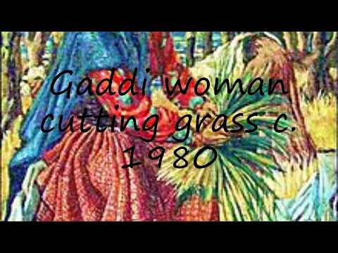 How to pronounce Gaddi woman cutting grass c. 1980 in English?