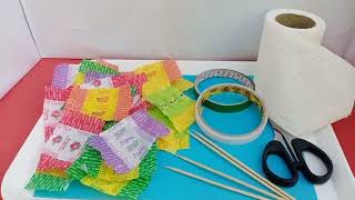 DIY/ Candy wrappers/ Best out of waste/ How to make flowers/  Home decor/ Charito
