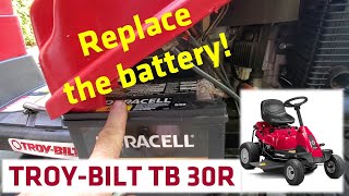 Troybilt TB30R Battery Change *Easy DIY Project*