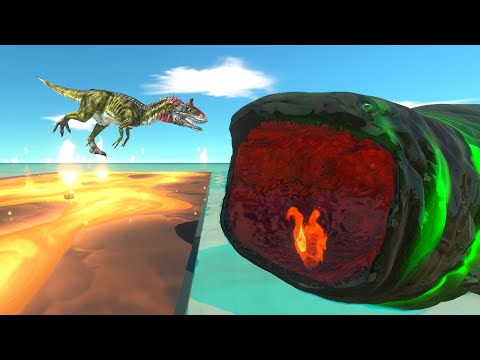 Who Can Jump Over The Bloop and Lava Flow? - Animal Revolt Battle Simulator