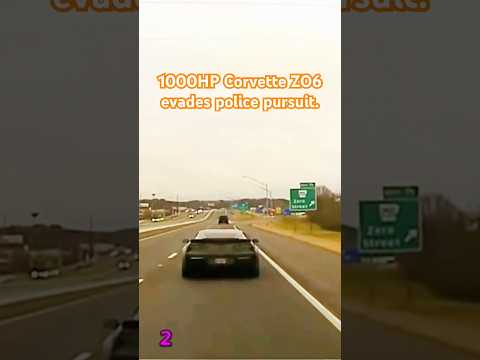 1000HP Corvette ZO6 evades police pursuit. #corvette #police