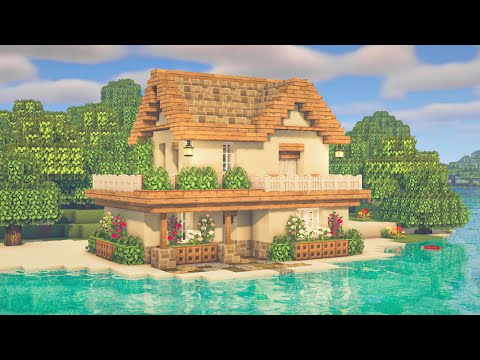 Minecraft | How to Build a Beach House / Aesthetic / Mizuno's 16 Craft Resource Pack