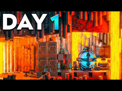 How a 25,000 Hour Trio Claims Modded Lava Cave on Wipe Day! - ARK PvP