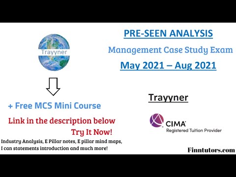 CIMA MCS Pre-seen Analysis Trayyner - May 2021