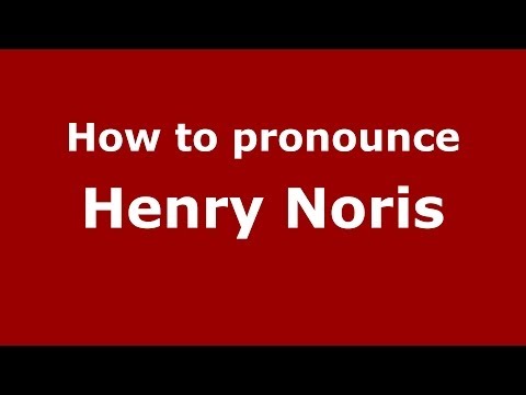 How to pronounce Henry Noris (Italian/Italy) - PronounceNames.com