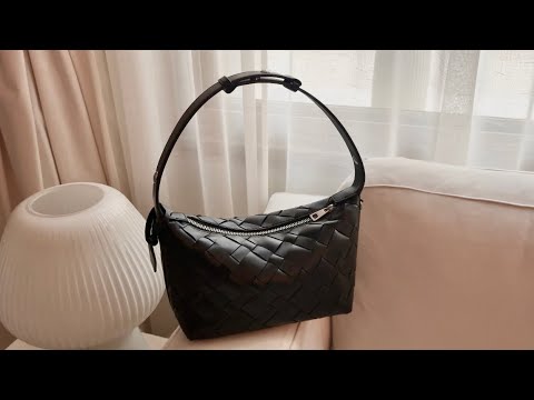 CHARLES & KEITH Ivette Woven Shoulder Bag - Black 