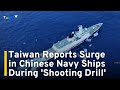 taiwan reports surge in chinese navy ships during live fire drill taiwanplus news