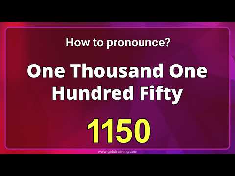 How to pronounce 1150 in English correctly