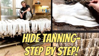 Step-By-Step COMPLETE TANNING TUTORIAL! Taxidermy WET *and* DRY tans! Anyone can do it!