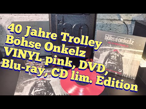 Unboxing Böhse Onkelz 40 Jahre Trolley Koffer Limited Edition, Vinyl Pink, DVD, Blu-ray, CD, Sticker