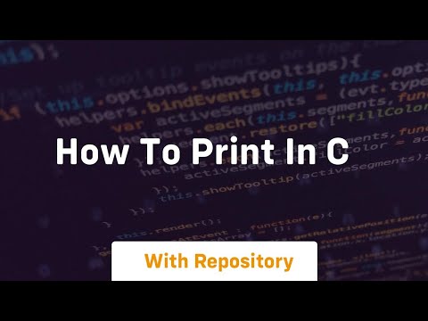 how to print in c