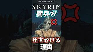 【スカイリム】衛兵が圧をかけてくる理由  #スカイリム #skyrim