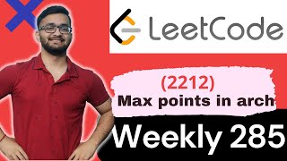 YouTube video '2212. Maximum Points in an Archery Competition  || Leetcode Weekly Contest 285 || Leetcode 2212'