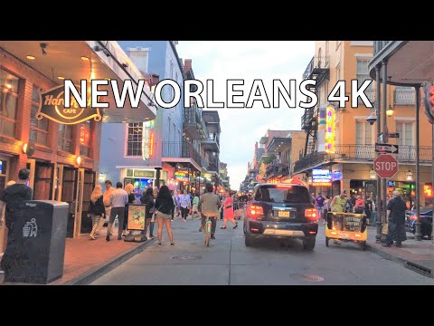 New Orleans 4K - Sunset Drive - Driving Downtown