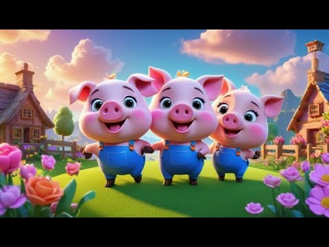 Three Little Pigs Build Their House + More Nursery Rhymes & Kids Songs