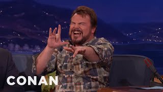 Jack Black Performs A &quot;Jumanji&quot; Song He Co-Wrote With Nick Jonas  - CONAN on TBS
