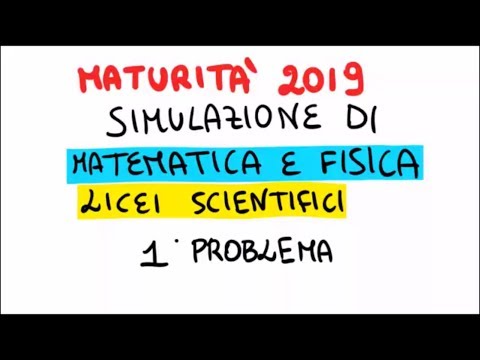 Maturità 2019 Simulazione Prova di Matematica e Fisica  Primo Problema