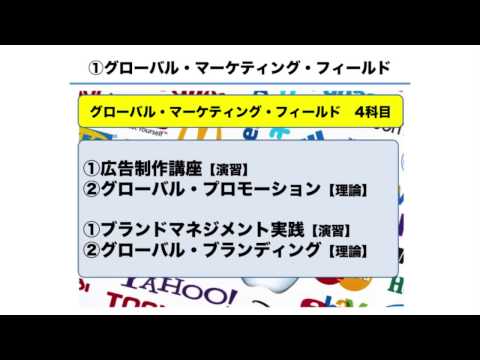 新カリキュラム3つのポイント　(1)グローバル・マーケティング・フィールド