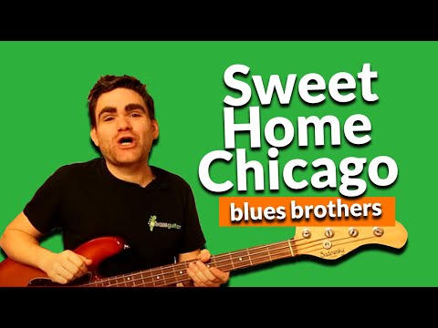 Walking Blues Bass Guitar Lesson Quick Start - Sweet Home Chicago Blues Brothers