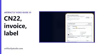 CN22 customs form, invoice and address label | Artifactly