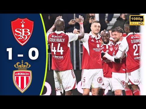 Brest vs Monaco 1-0 Resumé | Kamory Doumbia Goal | Ligue 1 Highlights | Ludovic Ajorque Red Card 