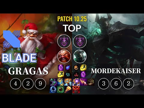 DRX Blade Gragas vs Mordekaiser Top - KR Patch 10.25