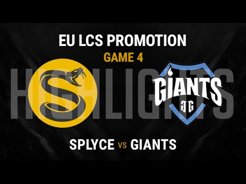 SPY vs GIA G4 Highlights | EU LCS Promotion Tournament S6 | Splyce vs Giants G4