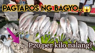 Bagsak presyong mga isda sa C6 road Taguig after ng Bagyong Kristine