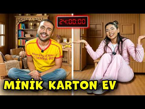 24 SAAT MİNİCİK KARTON EVDE YAŞAMAK ! SON ÇIKAN KAZANIR !?