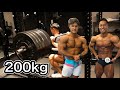 【脚トレ】しんたろうと本気の脚トレ!スクワット200Kg何回上がる!?