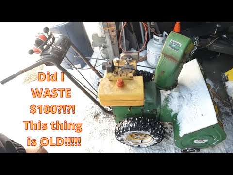 Got this old John Deere snowblower for $100.   What do you think???