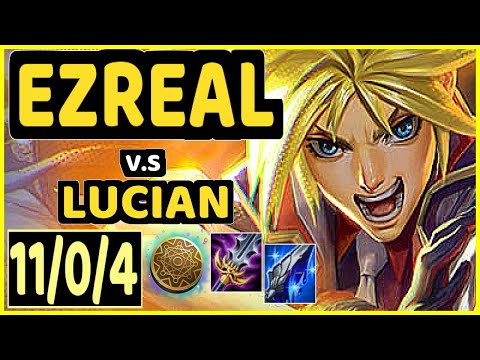 RULER (EZREAL) vs LUCIAN - 11/0/4 KDA BOTTOM ADC CHALLENGER GAMEPLAY - KR