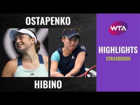 Теннис Jelena Ostapenko vs. Nao Hibino | 2020 Strasbourg Quarterfinal | WTA Highlights