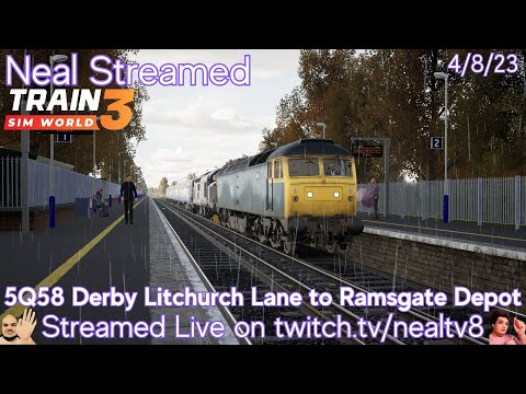 5Q58 Derby Litchurch Lane to Ramsgate Depot - Southeastern High Speed - Class 47 - Train Sim World 3