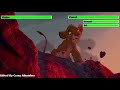 The Lion King 1994 Hyenas Chasing Simba With Healthbars