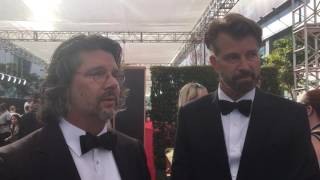 'Outlander' creator and production designer on 2016 Creative Arts Emmys red carpet